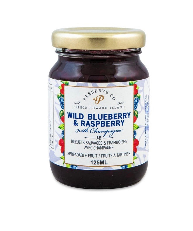 PEI Preserves - Wild Blueberry & Raspberry with Champagne 125ml
