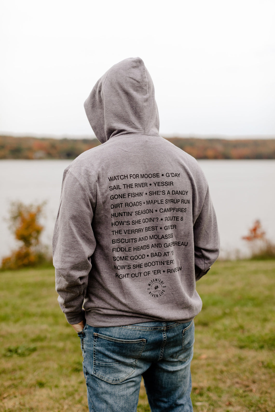MRL SAYINGS Unisex Hoodie - HEATHER GREY W/ DARK GREEN