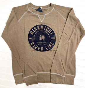 MRL Thin Crew Neck UNISEX - TAN/NAVY