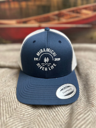 MRL Mesh Snap Back Hat - NAVY/WHITE