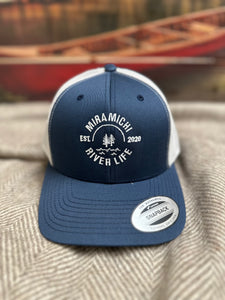 MRL Mesh Snap Back Hat - NAVY/WHITE