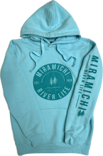 MRL Unisex Hoodie - Circle Logo AQUA on Aqua