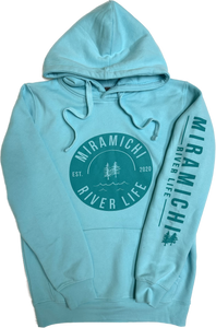 MRL Unisex Hoodie - Circle Logo AQUA on Aqua