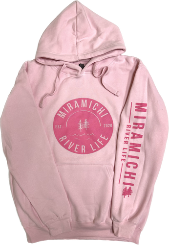 MRL Unisex Hoodie - Circle Logo PINK on Pink
