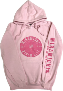 MRL Unisex Hoodie - Circle Logo PINK on Pink