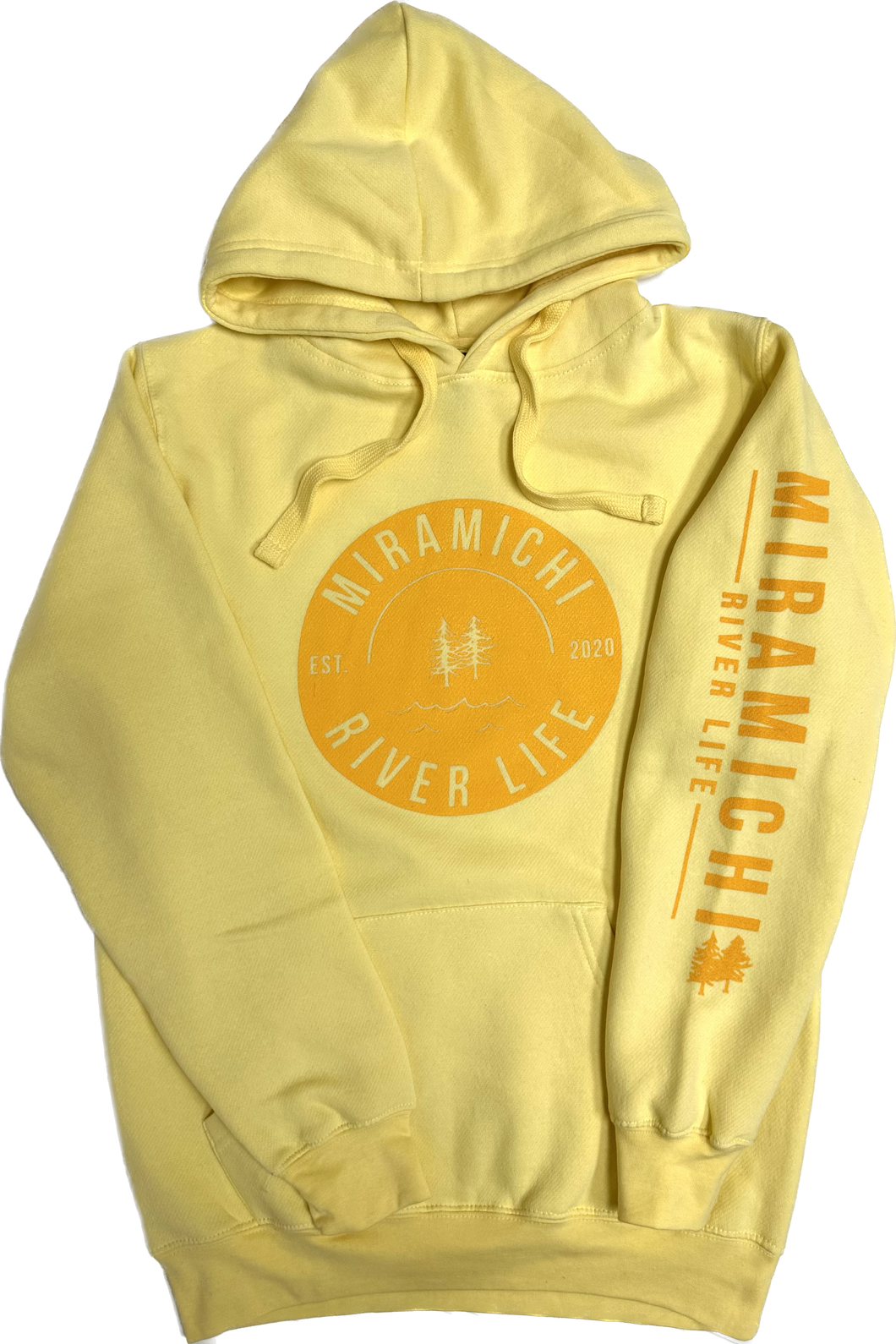 MRL Unisex Hoodie - Circle Logo YELLOW on yellow