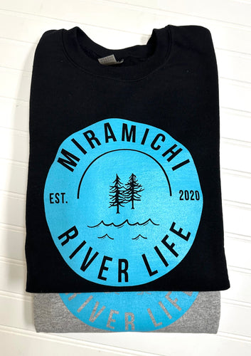 MRL Crew UNISEX - Aqua on Black