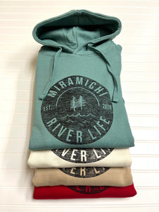 MRL Unisex Hoodie - Circle Logo SAGE GREEN w/ black lettering
