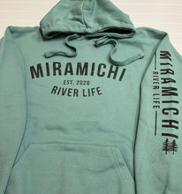 MRL Unisex Hoodie - Simple Logo SAGE GREEN w/ black lettering