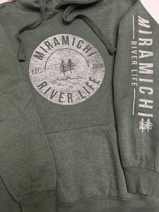 MRL Unisex Hoodie - Circle Logo HEATHERED GREEN