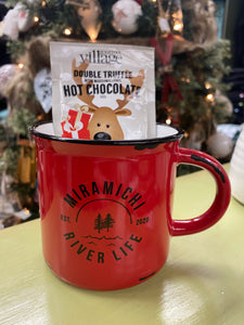 “Miramichi River Life" Campfire Mug 15onz - RED