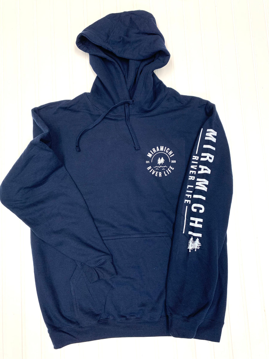 MRL Unisex Hoodie - Chest w/ Vintage Logo NAVY – Living Out Loud Gifts ...