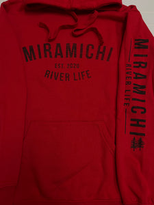 MRL Unisex Hoodie - Simple Logo RED w/ black lettering