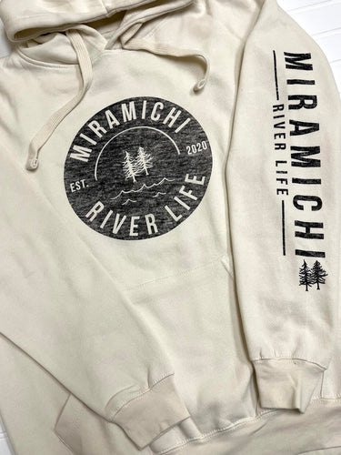 MRL Unisex Hoodie - Circle Logo CREAM w/ black lettering
