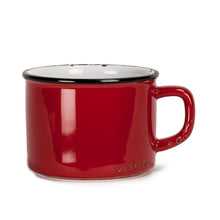 Enamel Look Cappuccino Mug - Red