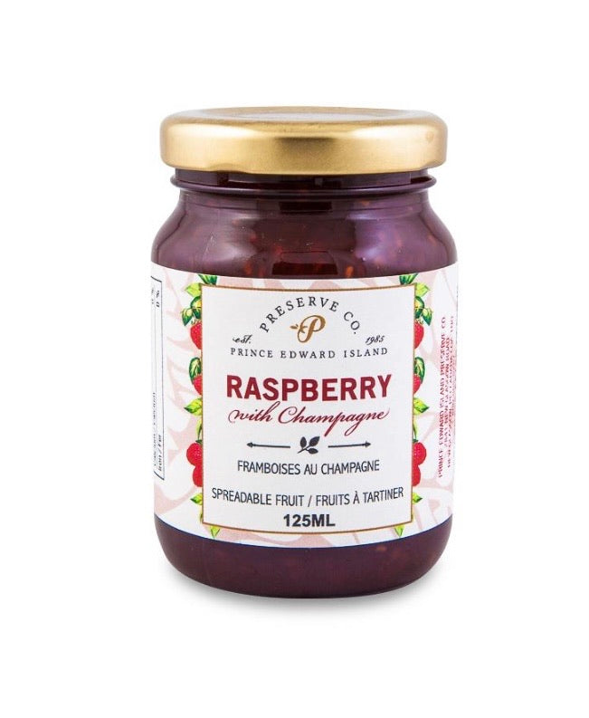 PEI Preserves - Raspberry with Champagne 125ml – Living Out Loud Gifts ...