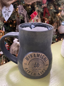“Miramichi River Life" BLACK Pottery Mug Locally made