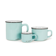 Enamel Look Cappuccino Mug - Mint Green