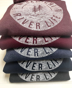MRL Unisex Hoodie - Circle Logo HEATHERED BURGUNDY