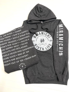 MRL Unisex Hoodie - ‘Over Home’ SAYINGS on back - HEATHERED CHARCOAL