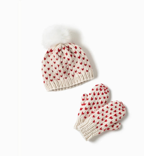 White Heart Mitts