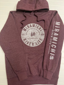 MRL Unisex Hoodie - Circle Logo HEATHERED BURGUNDY