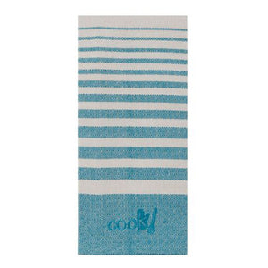 Teal Stripe Tea Towel